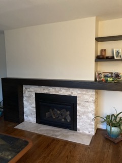 Fireplace after renovation